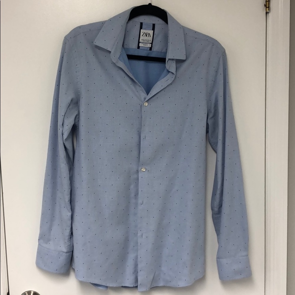 Zara man button down shirt with dots